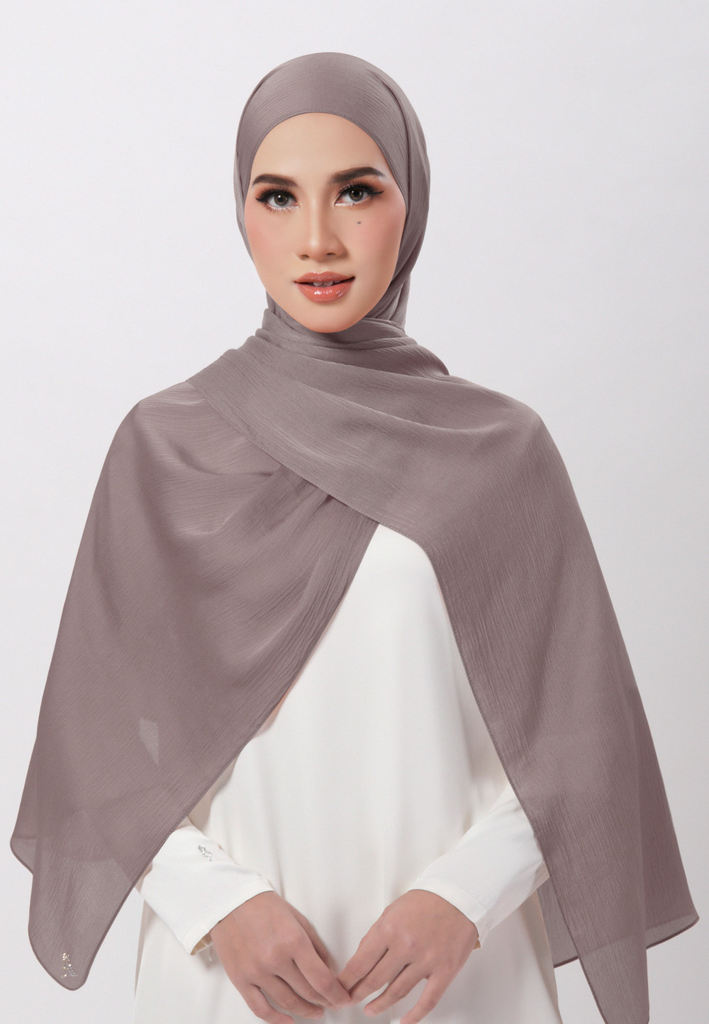 SHAWL DEW PLAIN IN DUSTY PURPLE